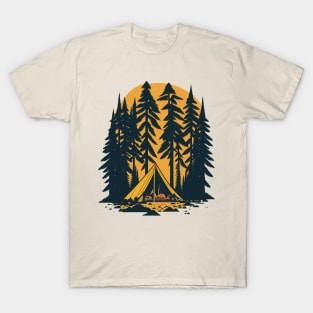 Camping tent in the forest T-Shirt